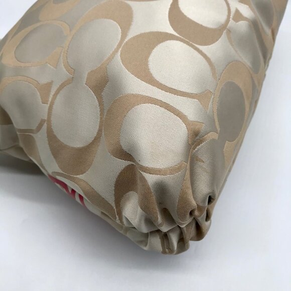 Coach Beige Jacquard Daisy Poppy Hobo Crossbody Bag F20781 - Picture 9 of 12